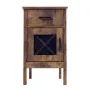 Farmhouse End Table Night Stand med USB Ports & Outlets 3 Tiers