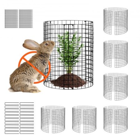6 Pack Plant Protector fra Animals 12.6 '' Dia. X 14 '' H Metalplantebur