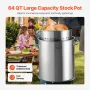 64qt rustfrit stål lagerpot madlavning køkken sauce gryde med