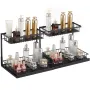 2 Tier Pull Out Cabinet Organizer(10.7"W x 14.2"D ), Under Sink Organizer and Storage, Slide Out Drawer Cabinet Organizer, Wire 
