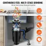 Garbage Disposal 1/2 HP Continuous Food Waste Disposer 3820 RPM EZ Connect