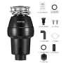 Garbage Disposal 1/2 HP Continuous Food Waste Disposer 3820 RPM 3-Bolt