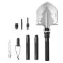 Survival Shovel, 11 in 1 Camping Shovel Folding Multitool, Military Grade Portable Compact Tactical Shovel, Multifunction for Of