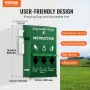 Dog Poop Bag Dispenser with Hand Wash Bottle, Lockable Outdoor Dog Waste Bag Holder with 600 Waste Bags, Stake, Pole, Fence & Wa