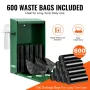 Dog Poop Bag Dispenser with Hand Wash Bottle, Lockable Outdoor Dog Waste Bag Holder with 600 Waste Bags, Stake, Pole, Fence & Wa