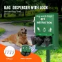 Dog Poop Bag Dispenser with Hand Wash Bottle, Lockable Outdoor Dog Waste Bag Holder with 600 Waste Bags, Stake, Pole, Fence & Wa