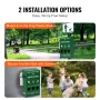 Dog Poop Bag Dispenser with Hand Wash Bottle, Lockable Outdoor Dog Waste Bag Holder with 600 Waste Bags, Stake, Pole, Fence & Wa