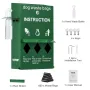 Dog Poop Bag Dispenser with Hand Wash Bottle, Lockable Outdoor Dog Waste Bag Holder with 600 Waste Bags, Stake, Pole, Fence & Wa