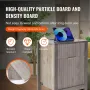 Farmhouse End Table Square Night Stand med USB & Outlets Set
