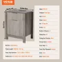 Farmhouse End Table Square Night Stand med USB & Outlets Set