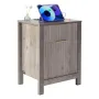 Farmhouse End Table Square Night Stand med USB & Outlets Set