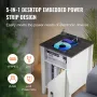 Farmhouse End Table, Set of 2, Square Night Stand with USB Ports and Outlets, 3 Tiers End Table Side Table with Storage Cabinet 