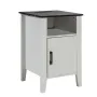 Farmhouse End Table Night Stand med USB Outlets LED LYS SET AF