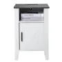Farmhouse End Table Night Stand med USB Outlets LED LYS SET AF