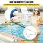 Pool Rail 48x36" Pool Railing 304 Stainless Steel 250LBS Load Capacity Silver Rustproof Pool Handrail Humanized Swimming Pool Ha