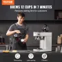 12 kopper kommerciel dryp kaffemaskine med 2 glas karafere og 2