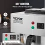 12 kopper kommerciel dryp kaffemaskine med 2 glas karafere og 2