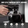 12 kopper kommerciel dryp kaffemaskine med 2 glas karafere og 2