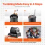 Rock Tumbler Kit, 2.5 lbs Rock Polishing Kit, 9 Speed Settings 9-Day Polishing Timer Stone Polishing Kit, Rock Polisher with Rou