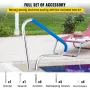 Pool Rail 48x36" Pool Railing 304 Stainless Steel 250LBS Load Capacity Silver Rustproof Pool Handrail Humanized Swimming Pool Ha