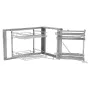 2 lag blind hjørne Træk arrangør Chrome Kitchen Cabinet Basket