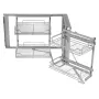 2 lag blind hjørne Træk arrangør Chrome Kitchen Cabinet Basket