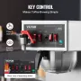 12 kopper kommerciel dryp kaffemaskine med 3 glas karafere og 3