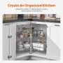 28 "2 lag nyreformet krom hjørne arrangør Lazy Susan kabinet