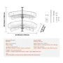 28 "2 lag nyreformet krom hjørne arrangør Lazy Susan kabinet