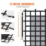 Cargo Net, 72 in x 57 in, Heavy Duty Truck Cargo Net for Truck Bed, 4 Adjustable Straps with Carabiners & S-Hooks, Wear-resistan