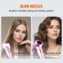 Hair Styler and Dryer Brush, 6-in-1 Multi Air Styler, 110,000RPM High-Speed Ionic Blow Dryer Brush with 2 Auto-Wrap Curlers, 3 B