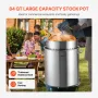 Stainless Steel Stockpot, 84 Quart Large Cooking Pots, Cookware Sauce Pot with Basket, Lid, and Handle, Heavy Duty Commercial Gr