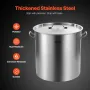 Stainless Steel Stockpot, 84 Quart Large Cooking Pots, Cookware Sauce Pot with Basket, Lid, and Handle, Heavy Duty Commercial Gr