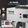 12 kopper kommerciel dryp kaffemaskine med termisk carafe