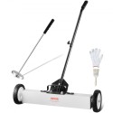 24-Inch Magnetic Sweeper with Wheels Telescoping Magnetic Pickup Tool