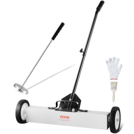 24-Inch Magnetic Sweeper with Wheels Telescoping Magnetic Pickup Tool
