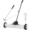 24-Inch Magnetic Sweeper with Wheels Telescoping Magnetic Pickup Tool