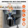Garbage Disposal 1.25 HP Continuous Food Waste Disposer 4060RPM EZ Connect