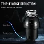 Garbage Disposal 1.25 HP Continuous Food Waste Disposer 4060RPM EZ Connect