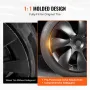 Wheel Rim Cover Hubcaps, 19 in, 2021-2023 Model Y Fully Fit Hubcap with Snap, Guard Tape & Valve Nozzle Hole, ABS & PC Hubcap wi