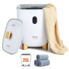 25L Towel Warmer Bucket with LED Screen Bottom Heating Columns Timer White
