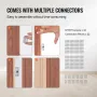 Wood Slat Acoustic Panels, 8 PCS 96 x 6 inch, WPC Accent Wooden Wall Panels for Modern Interior Wall, Faux Wood Wall Board Panel