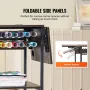 Heat Press Table, 3 Tier Movable Heat Press Stand, Foldable Heat Transfer Machine Stand with Wheels and Vinyl Roll Holder, Rolli