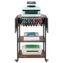 Heat Press Table, 3 Tier Movable Heat Press Stand, Foldable Heat Transfer Machine Stand with Wheels and Vinyl Roll Holder, Rolli