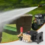 Pressure Washer Pump, 25.4 mm(1") Shaft Horizontal Triplex Plunger, 303 bar(4400 PSI), 16.6 L/min(4.4GPM), Replacement Power Was