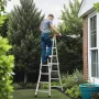 Telescoping Ladder A Frame, 20.5 FT Compact Aluminum Extension Ladder, Multi-Function Portable Collapsible RV Ladder, Telescopic