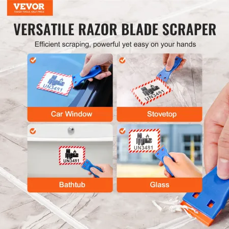 Plastik Razor Blade Scraper 2pcs Skraberværktøj 120stk Pom