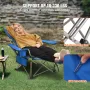 Reclining Camping Chair, 330 lbs Folding Camping Chair, 4 Position Load Portable Camping Chair with Footrest, Cup Holder, Side P
