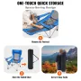 Reclining Camping Chair, 330 lbs Folding Camping Chair, 4 Position Load Portable Camping Chair with Footrest, Cup Holder, Side P