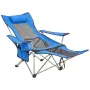 Reclining Camping Chair, 330 lbs Folding Camping Chair, 4 Position Load Portable Camping Chair with Footrest, Cup Holder, Side P